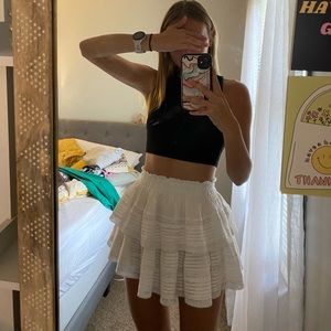 aerie rock and ruffle skirt